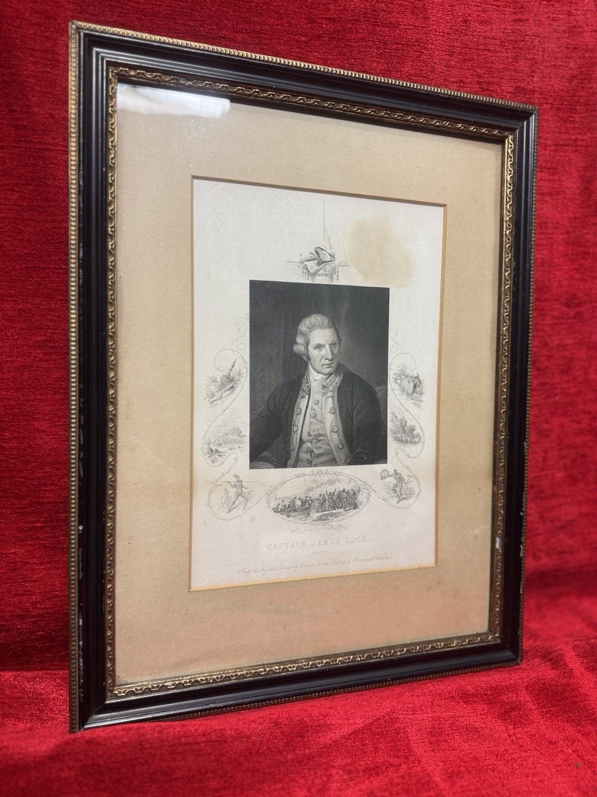 British Explorer Captain James Cook (1728 1779) Antique Engraved Print photo Art
