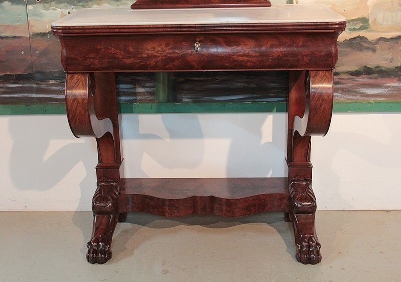 Restoration Console Dressing Table Mahogany 19th photo for sale
