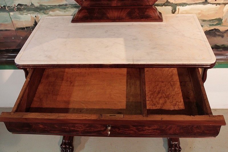 Restoration Console Dressing Table Mahogany 19th photo Furniture