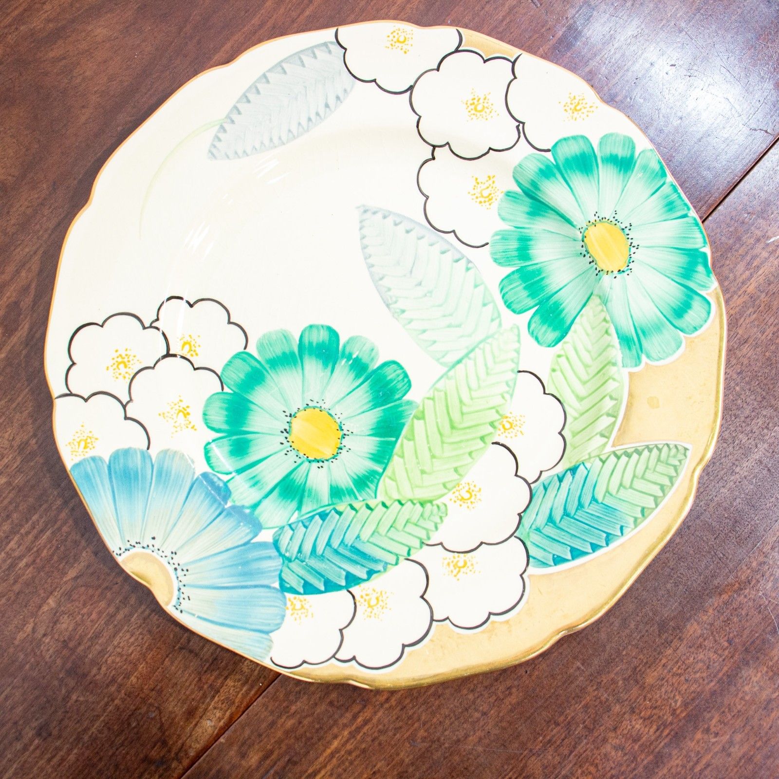 Grays Pottery Green Floral Plate photo furniture
