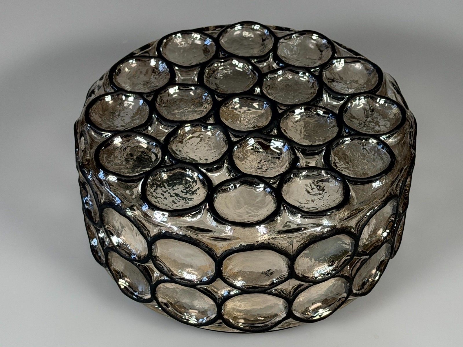 346.0 60s 70s Ceiling Lamp Plafoniere Glashütte Limburg Germany Glass & Metal photo