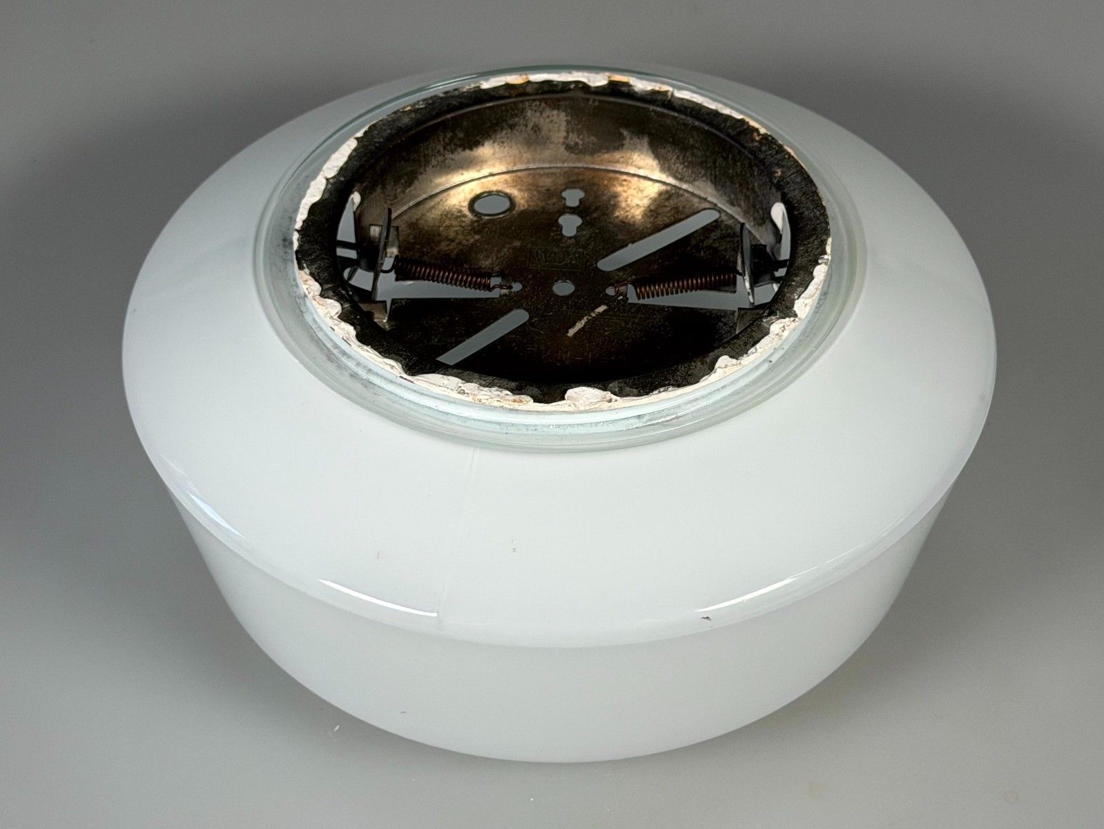 photo furniture 50s 60s Lamp Light Plafoniere Milk Glass Mid Century Glass Design Rzb