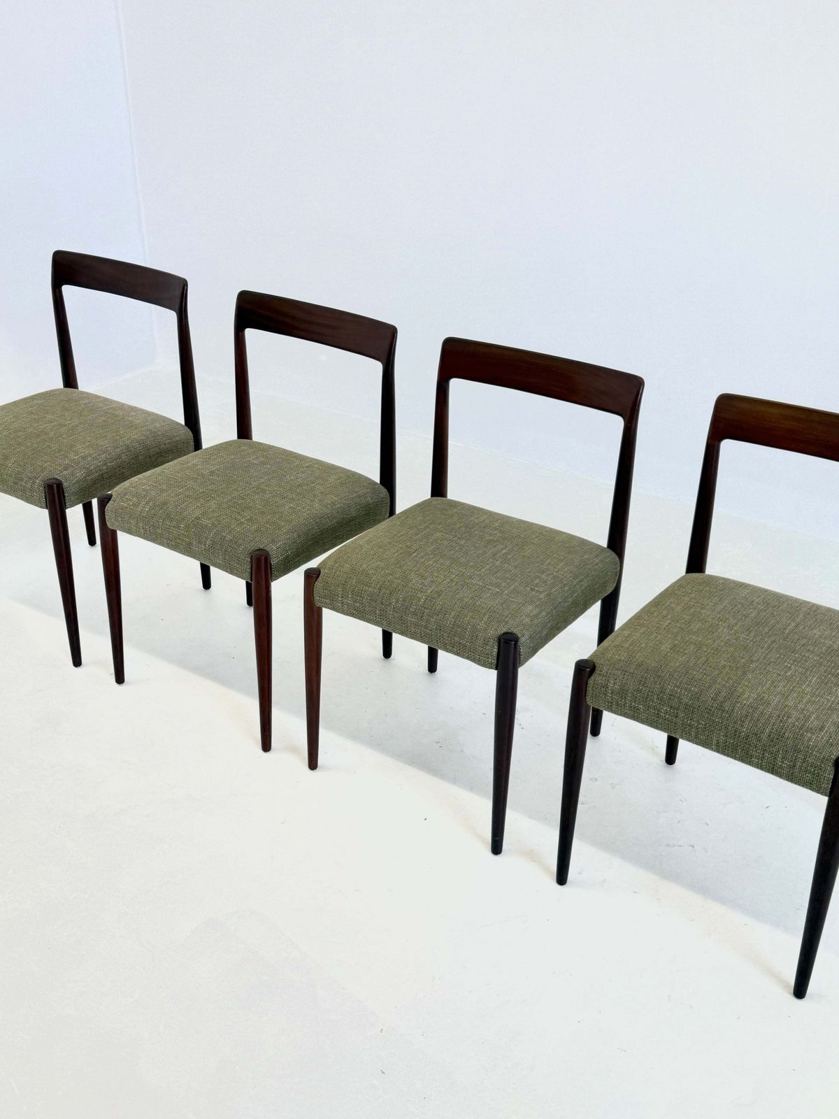 Furniture Set Of 4 Lübke Dining Chairs With Rosewood photo