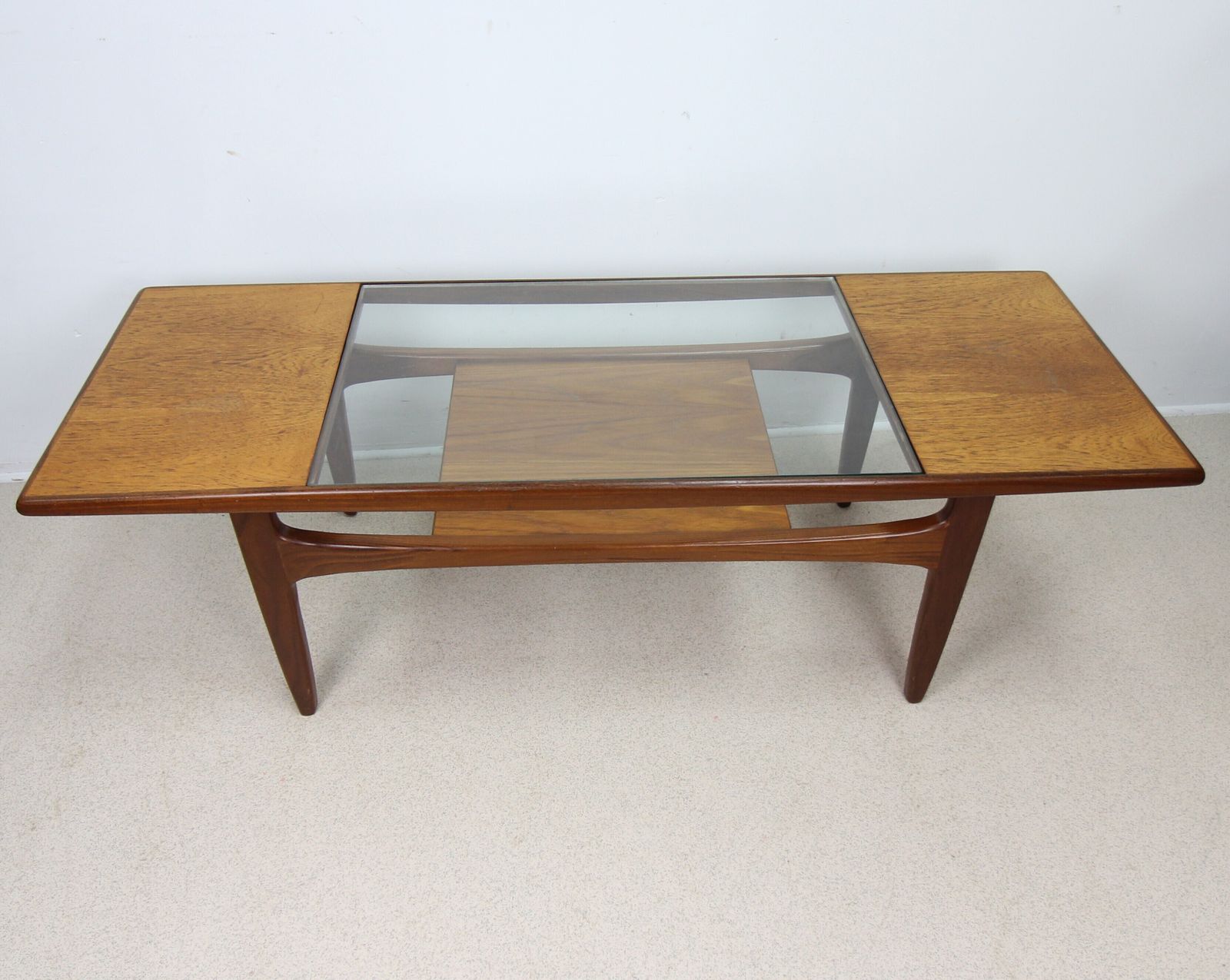 Furniture Mid Century G Plan Fresco Teak And Glass Two Tier Coffee Table photo