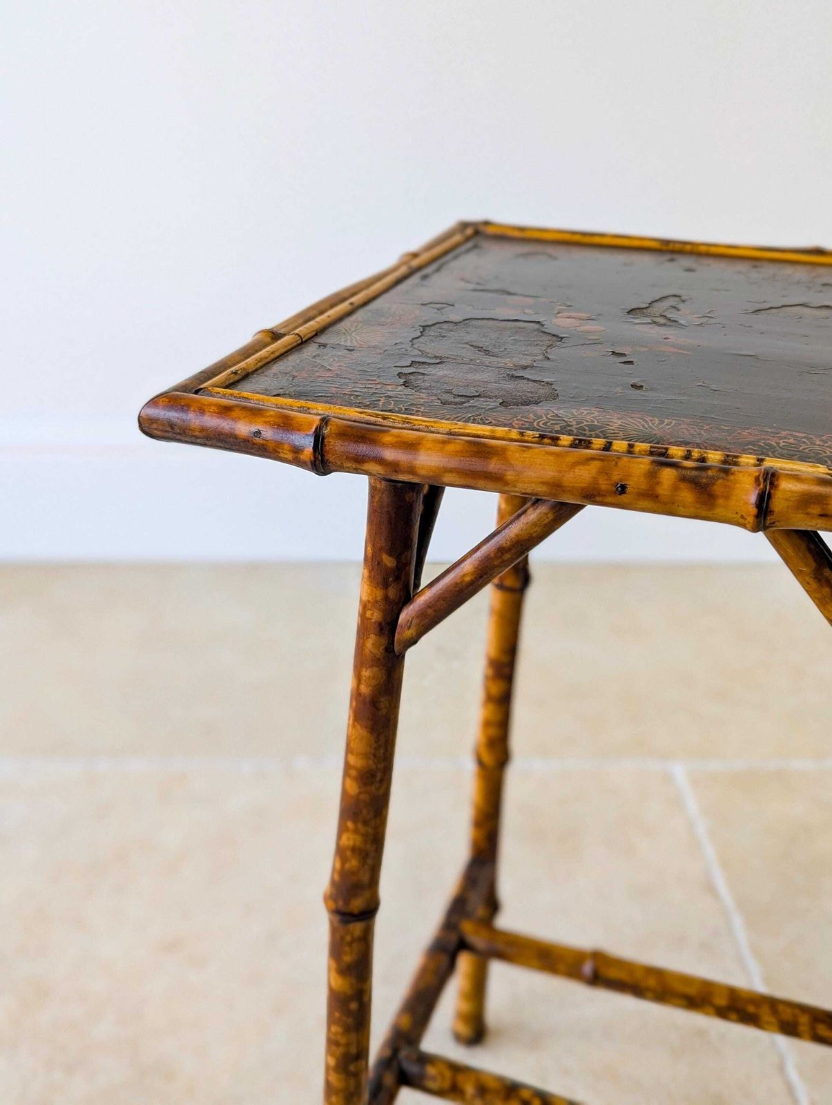 Antique Victorian Bamboo Occasional Table C.1890 photo 325.0