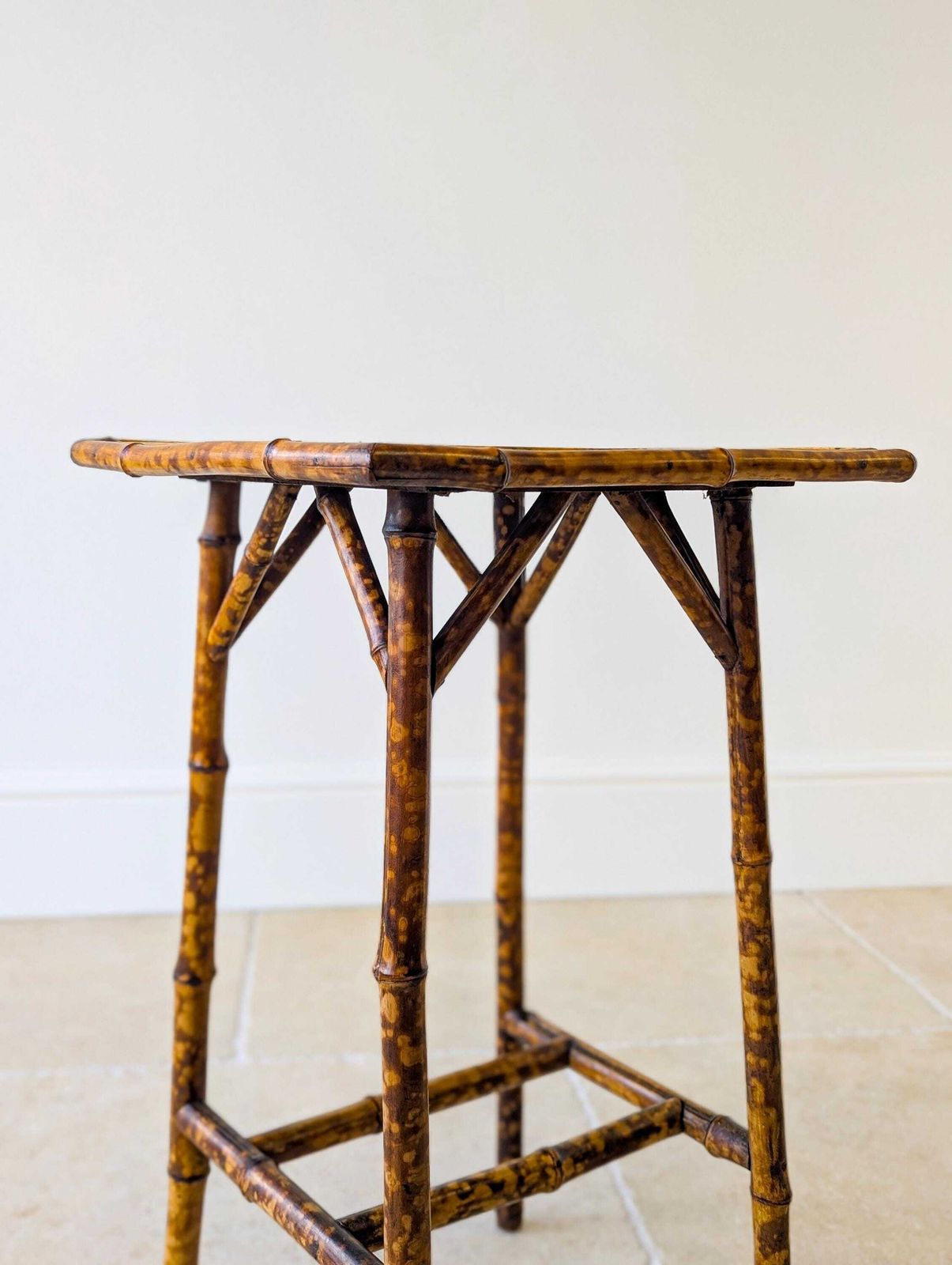 photo vinterior Antique Victorian Bamboo Occasional Table C.1890