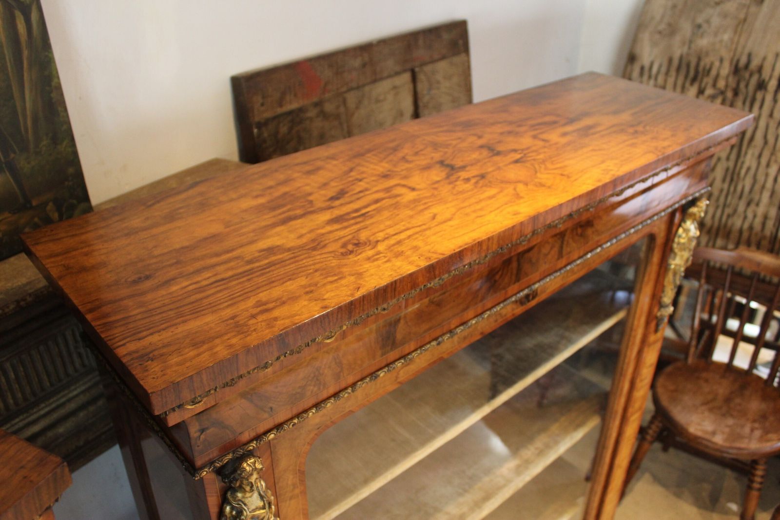 Cabinets An Outstanding Large Pair Of Victorian Walnut Cabinets C1840 photo for sale