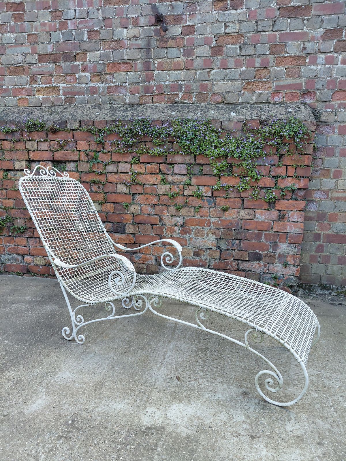 Antique Wirework Sun Lounger, Circa 1920s