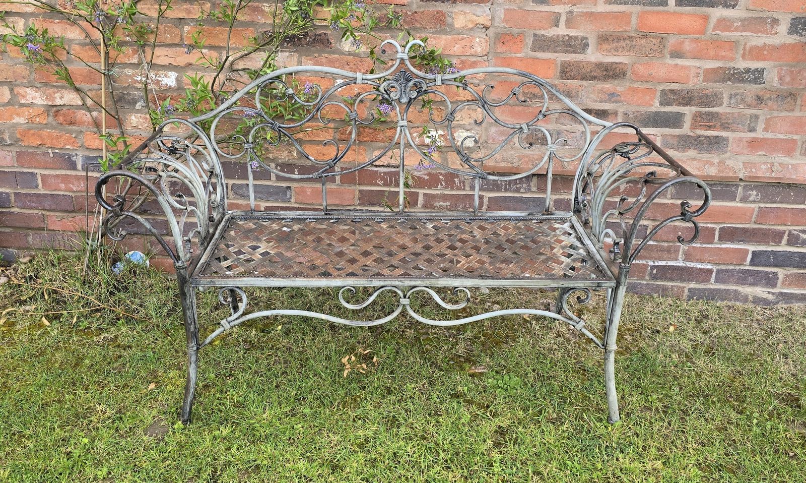 Very Good French Metal Garden Bench photo furniture