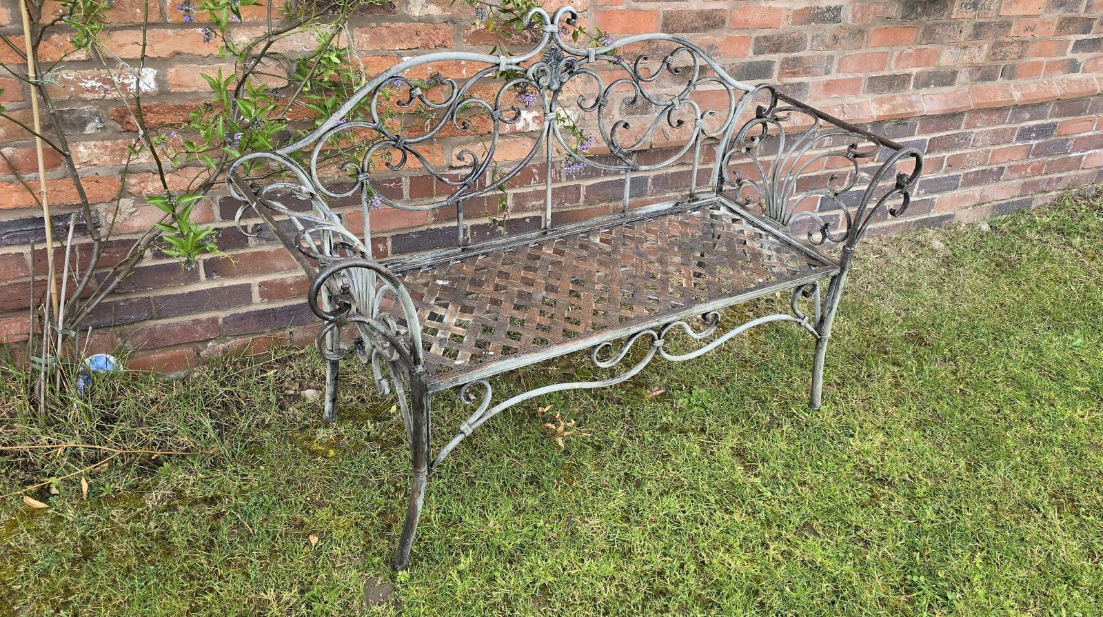 Very Good French Metal Garden Bench photo for sale
