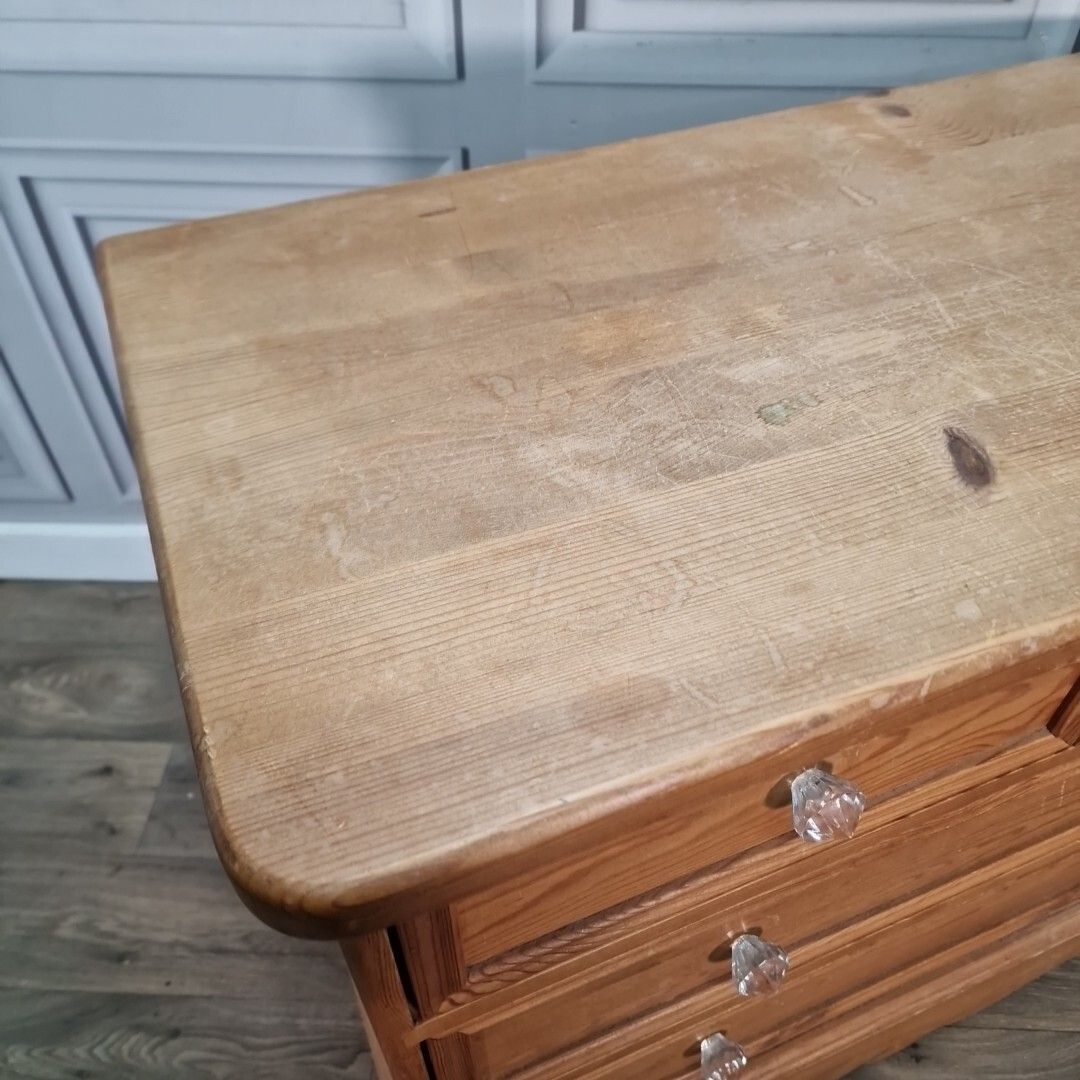 Antique Style Pine Rustic Solid Chest Of Drawers Country Farmhouse Victorian photo Furniture
