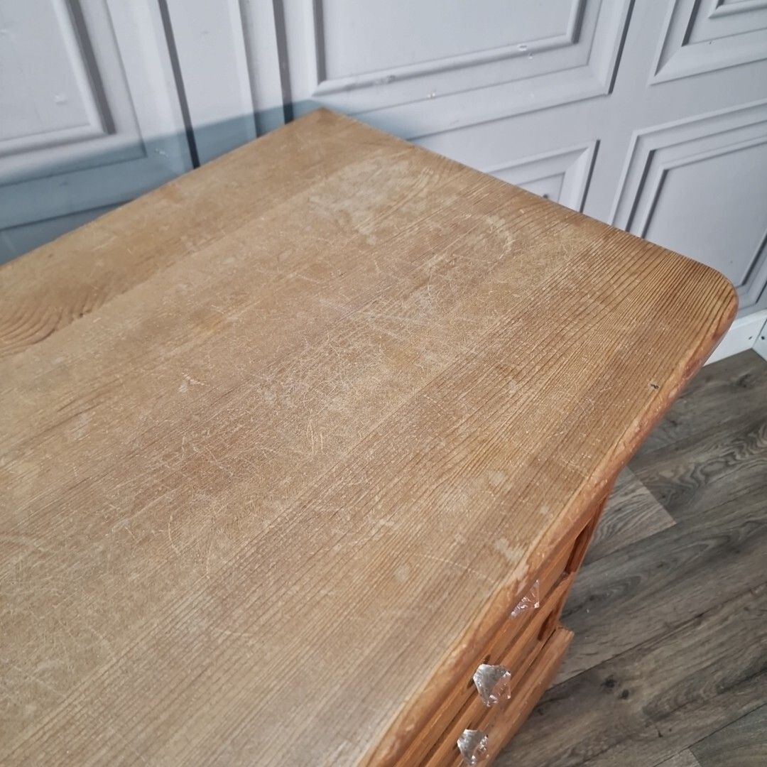 Antique Style Pine Rustic Solid Chest Of Drawers Country Farmhouse Victorian photo vinterior