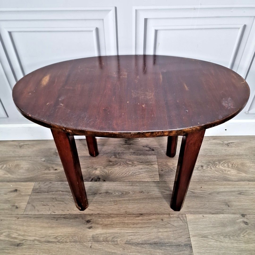 Antique Hall Side Table Oval Top Wooden  Solid Wood Occasional For Restoration