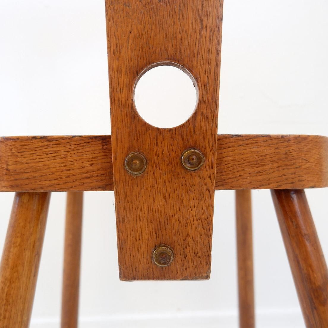 photo for sale Set Of 6 Vintage Mid Century Modern Wooden T Back Dining Chairs