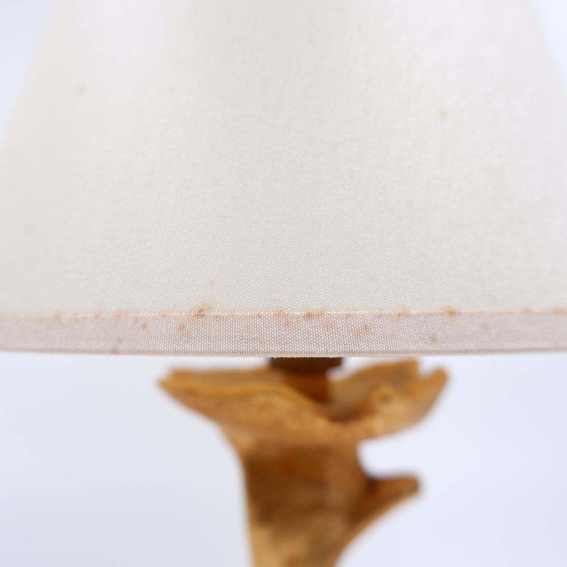Set Of 2 Sculptural Table Lamps With Plant Motif   G.Mathias, France, 1980s photo for sale