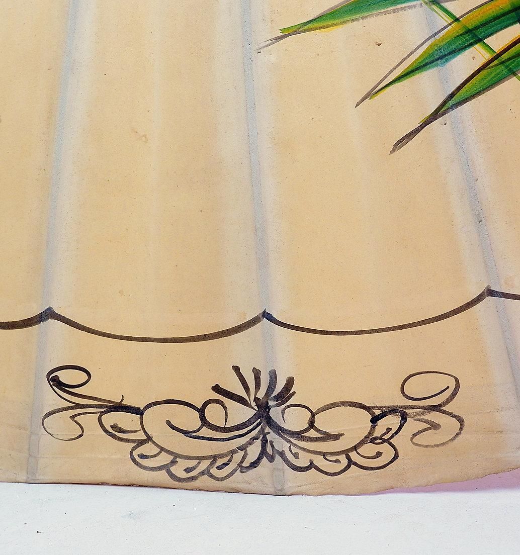 photo buy Large Handpainted Asian Parasol On Rice Paper   Chinese Cranes And Bambo ø 215cm