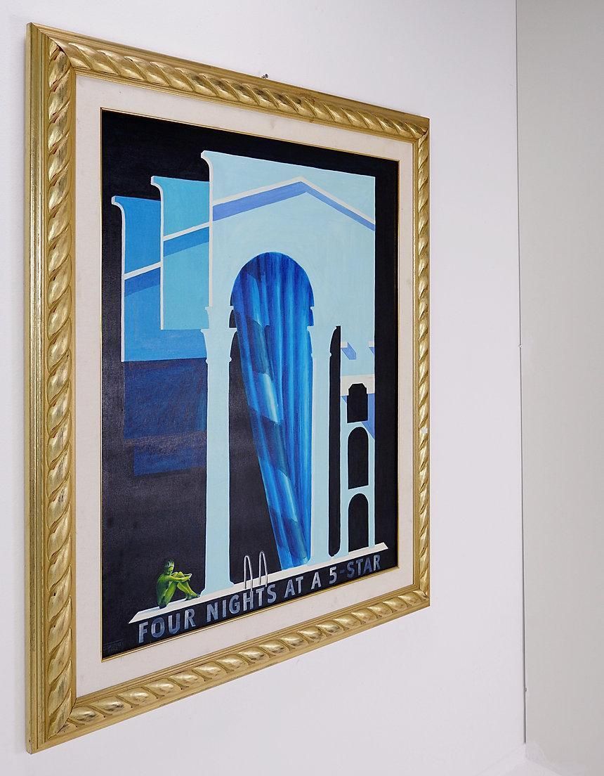 Carlos Grippo (Uruguay 1946) "Tepidarium" Oil On Canvas   Signed & Dated photo furniture