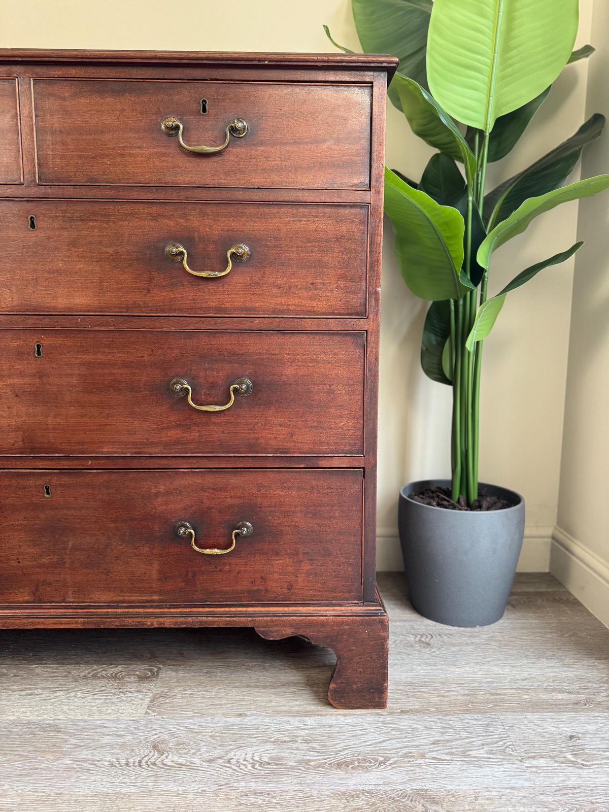 photo for sale Antique Georgian Solid Wood Extra Large Chest Of Drawers