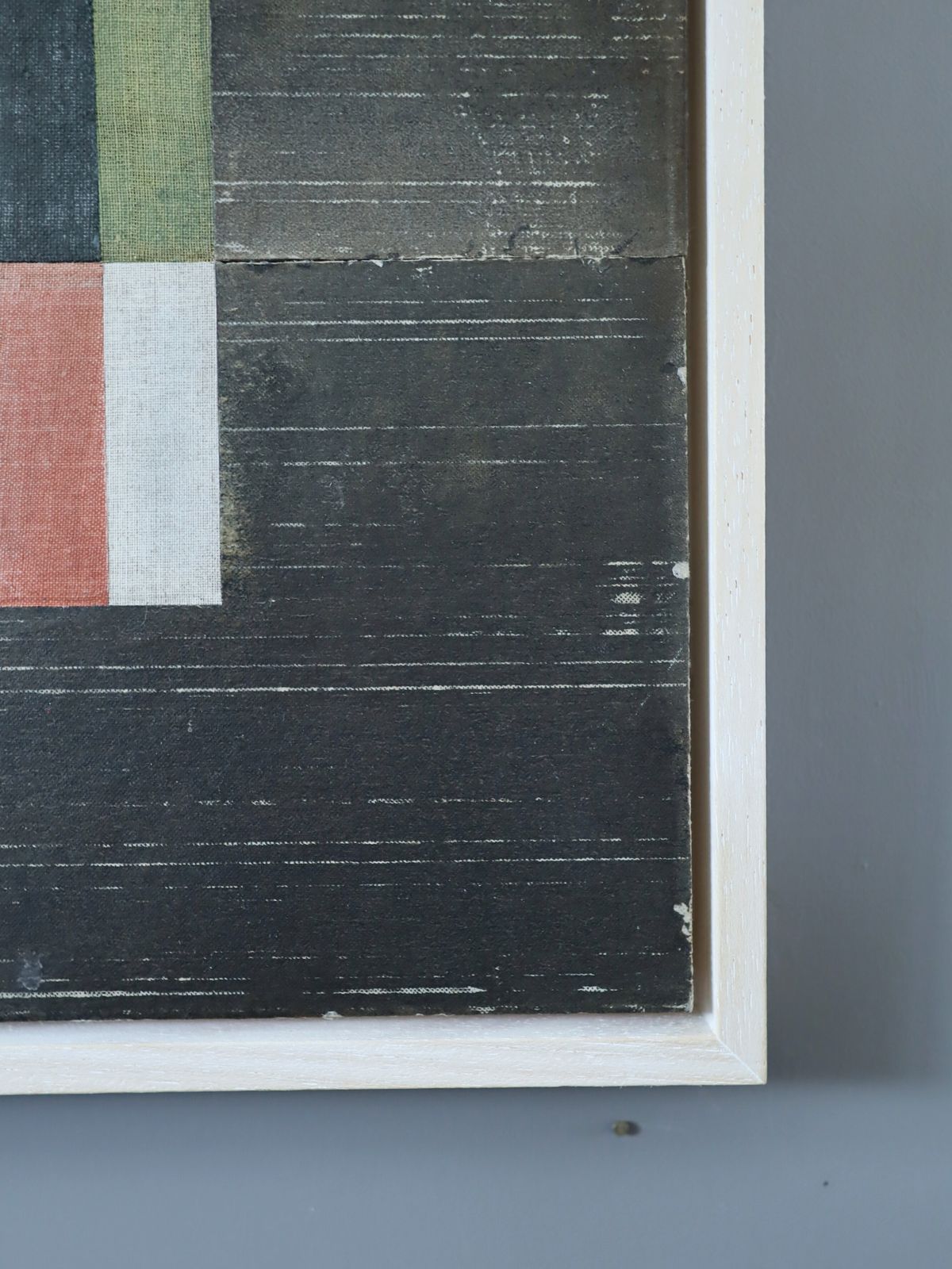 photo furniture Geometric Collage In Dark Brown, Mixed Media On Wooden Panel, 2026