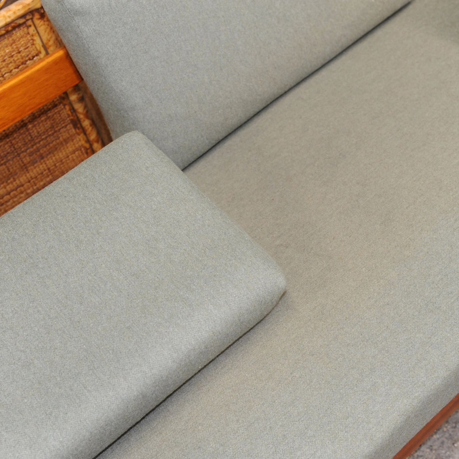 1750.0 Vintage Scandinavian Daybed In Teak And Pale Green Fabric By Ingmar Relling For Ekornes, 1960s photo