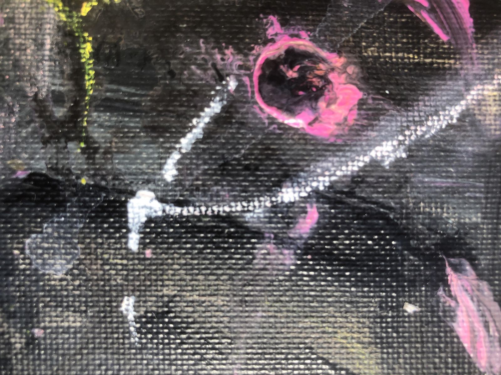 Nerea Chaos Neo Expressionist Fragment Of Psychological Face Moon Abstract Oil Painting 2023 photo Art