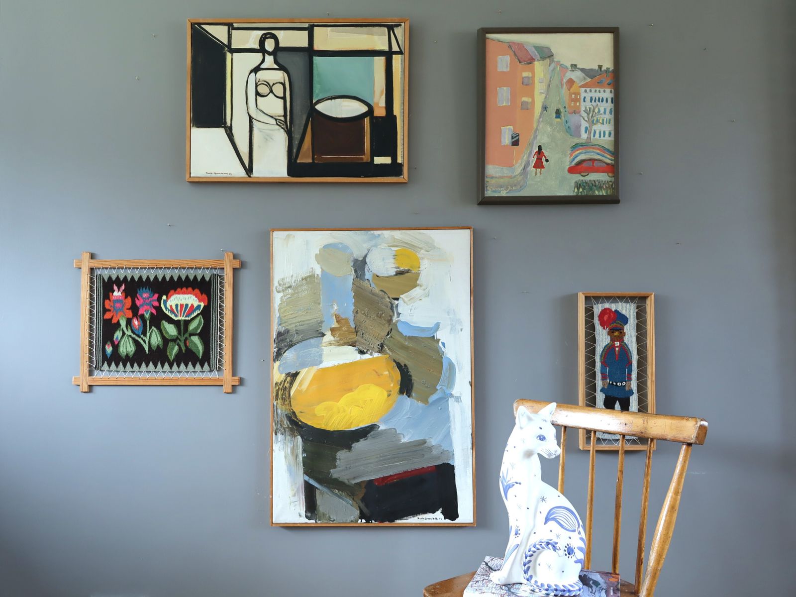 Figure In Constructed Room Oil Painting photo for sale