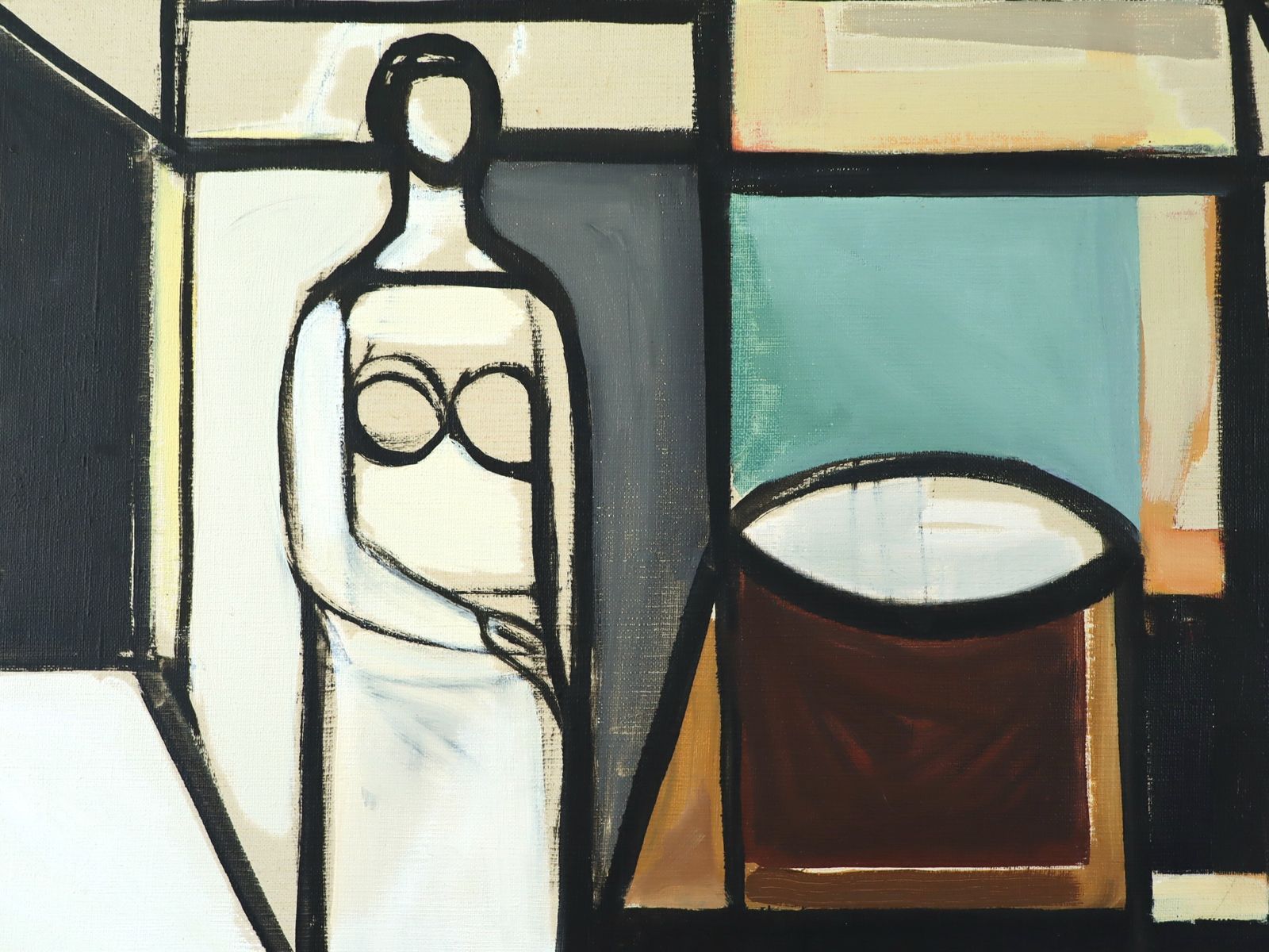 photo furniture Figure In Constructed Room Oil Painting
