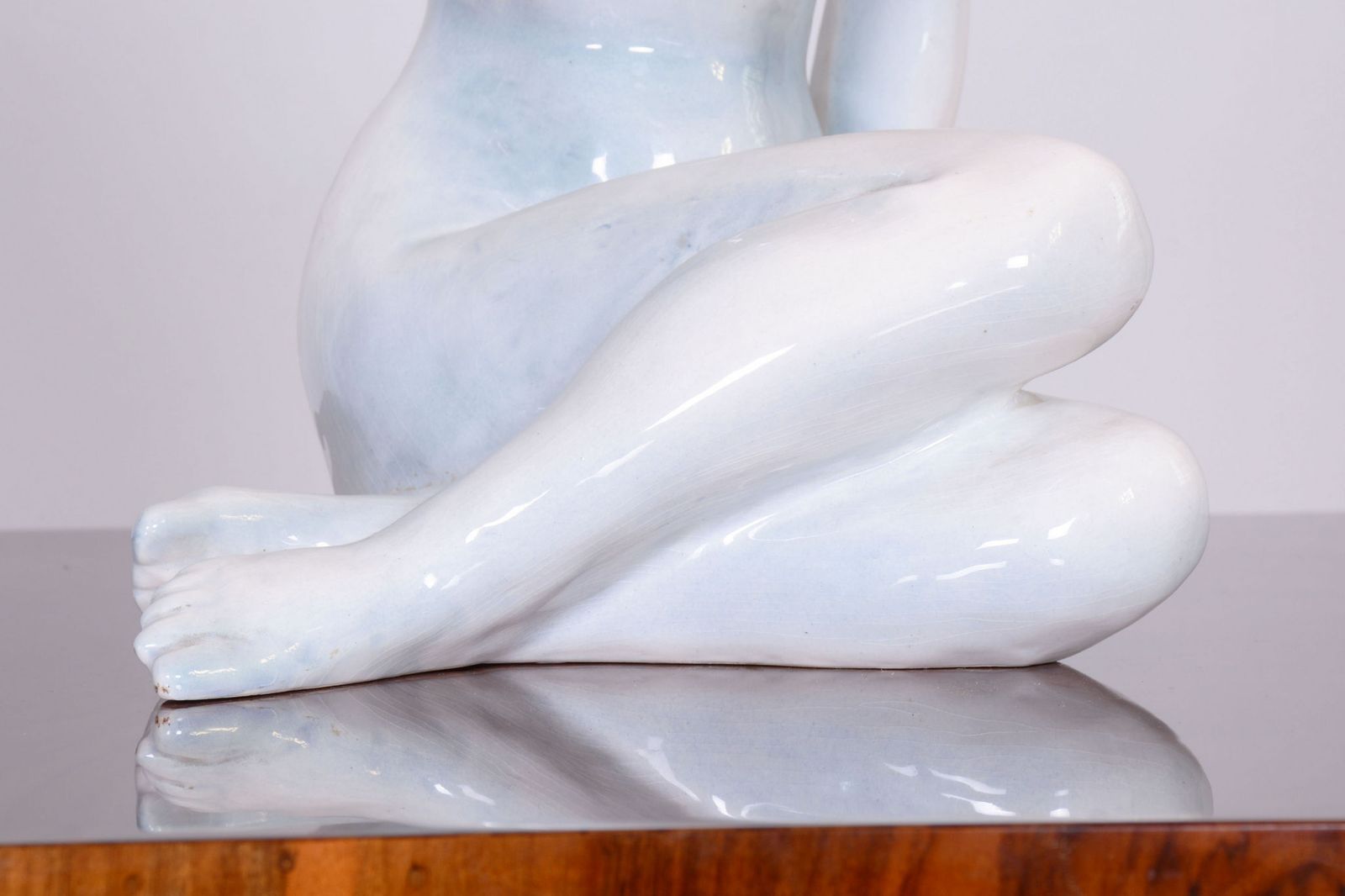 Original Mid Century Sculpture Of Woman, By B. Kokrda, Ceramics, Czech, 1950s photo vinterior