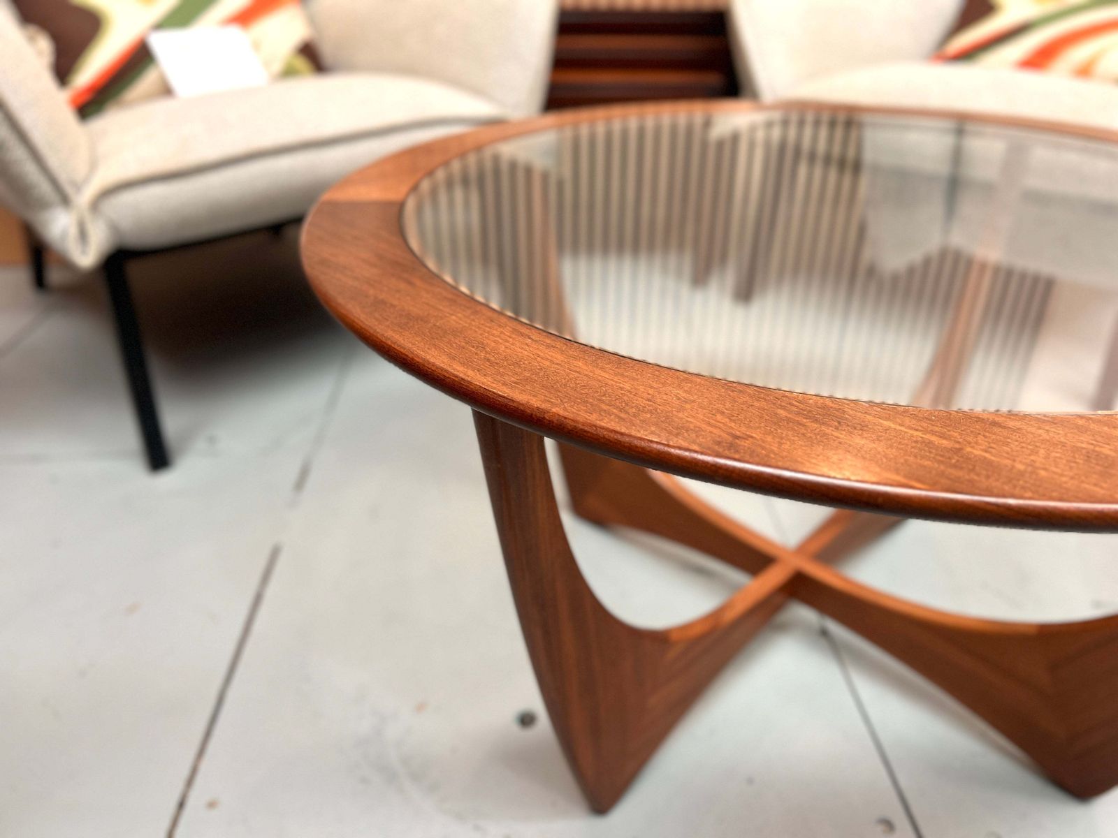 G Plan Astro Teak Coffee Table With Glass Top photo 445.0