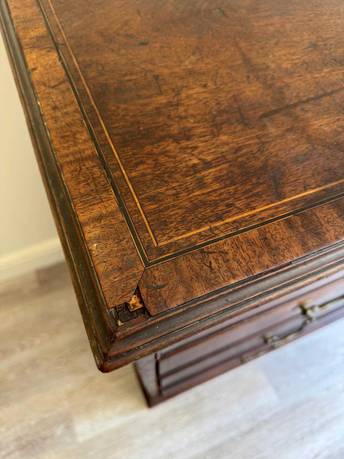 photo for sale Antique Georgian Solid Wood Extra Large Chest Of Drawers Mahogany Oak