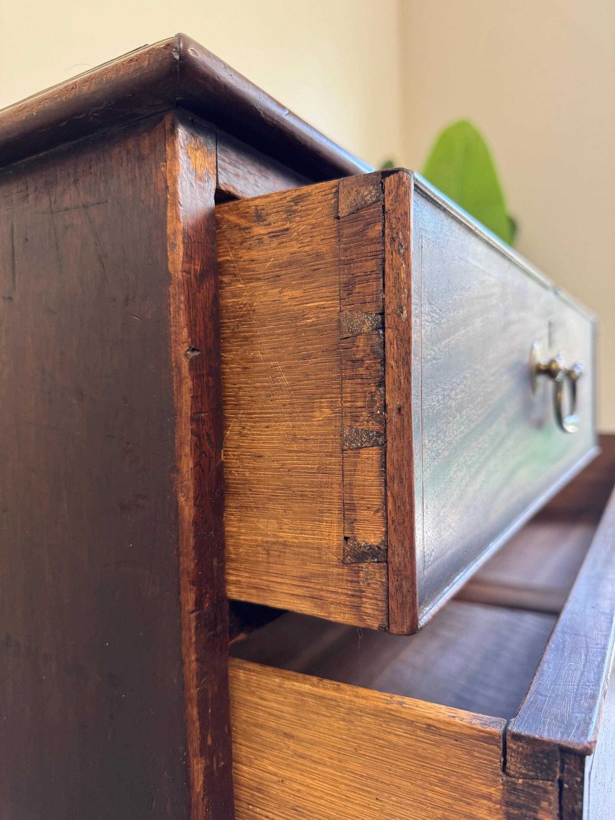 photo vinterior Antique Georgian Solid Wood Extra Large Chest Of Drawers Mahogany Oak