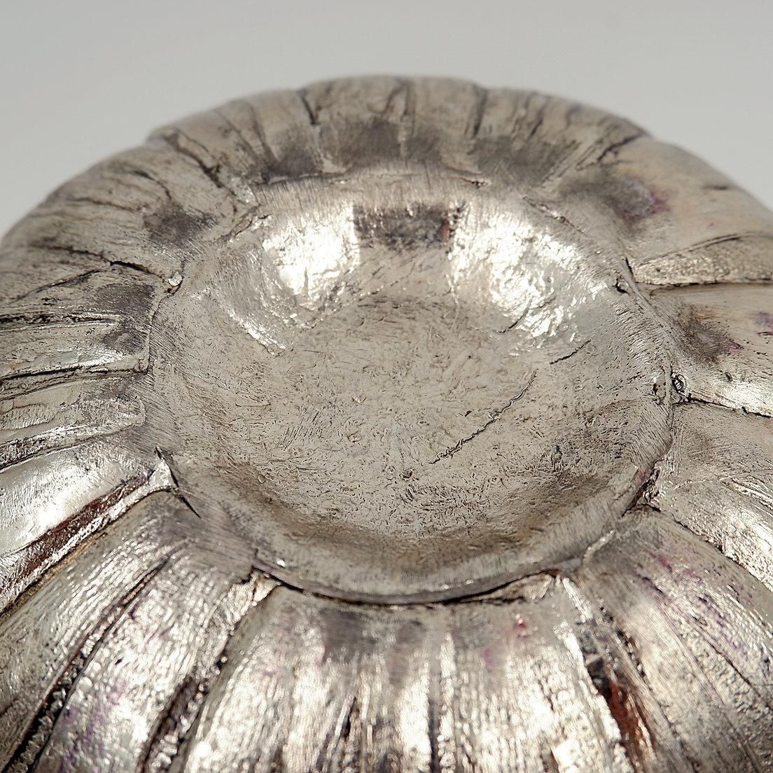 Pumpkin Shaped Ice Bucket With Textured Details On The Skin And Leaves. photo for sale