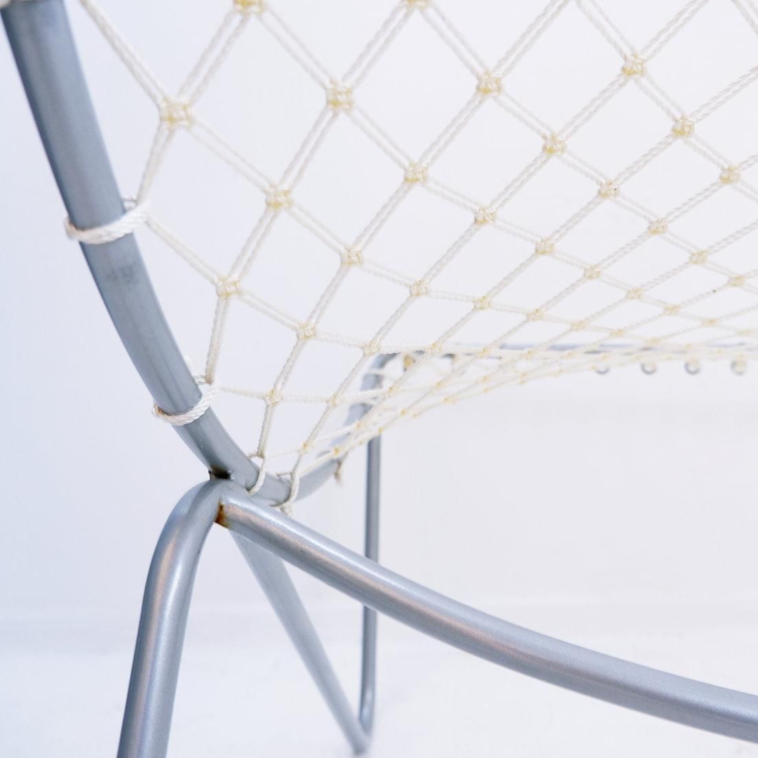 Vintage Lounge Chair   Metal And Synthetic Rope photo 842.0