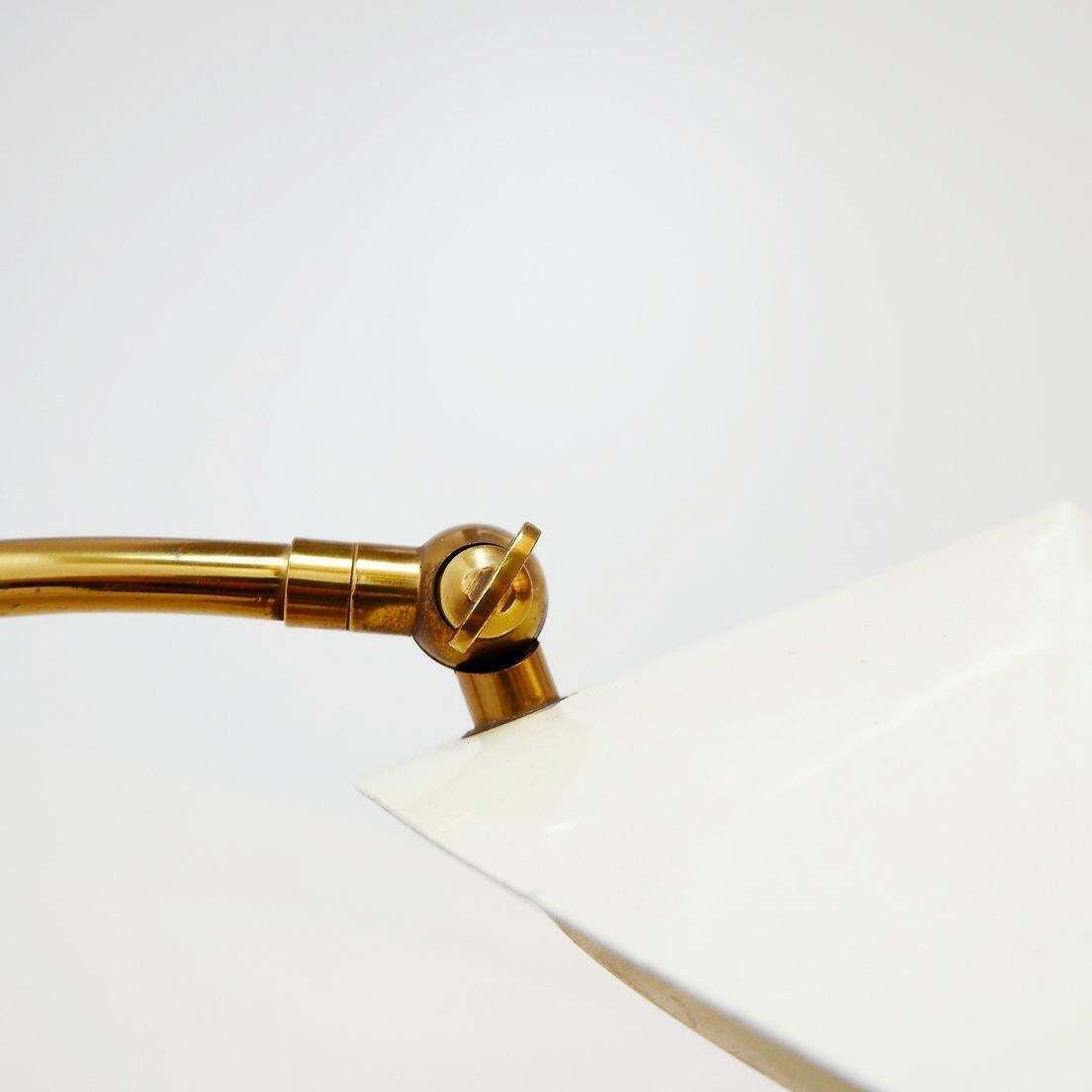 photo vinterior Stilux Milano Desk Or Wall Lamp In Creamy White Lacquer With Brass Details