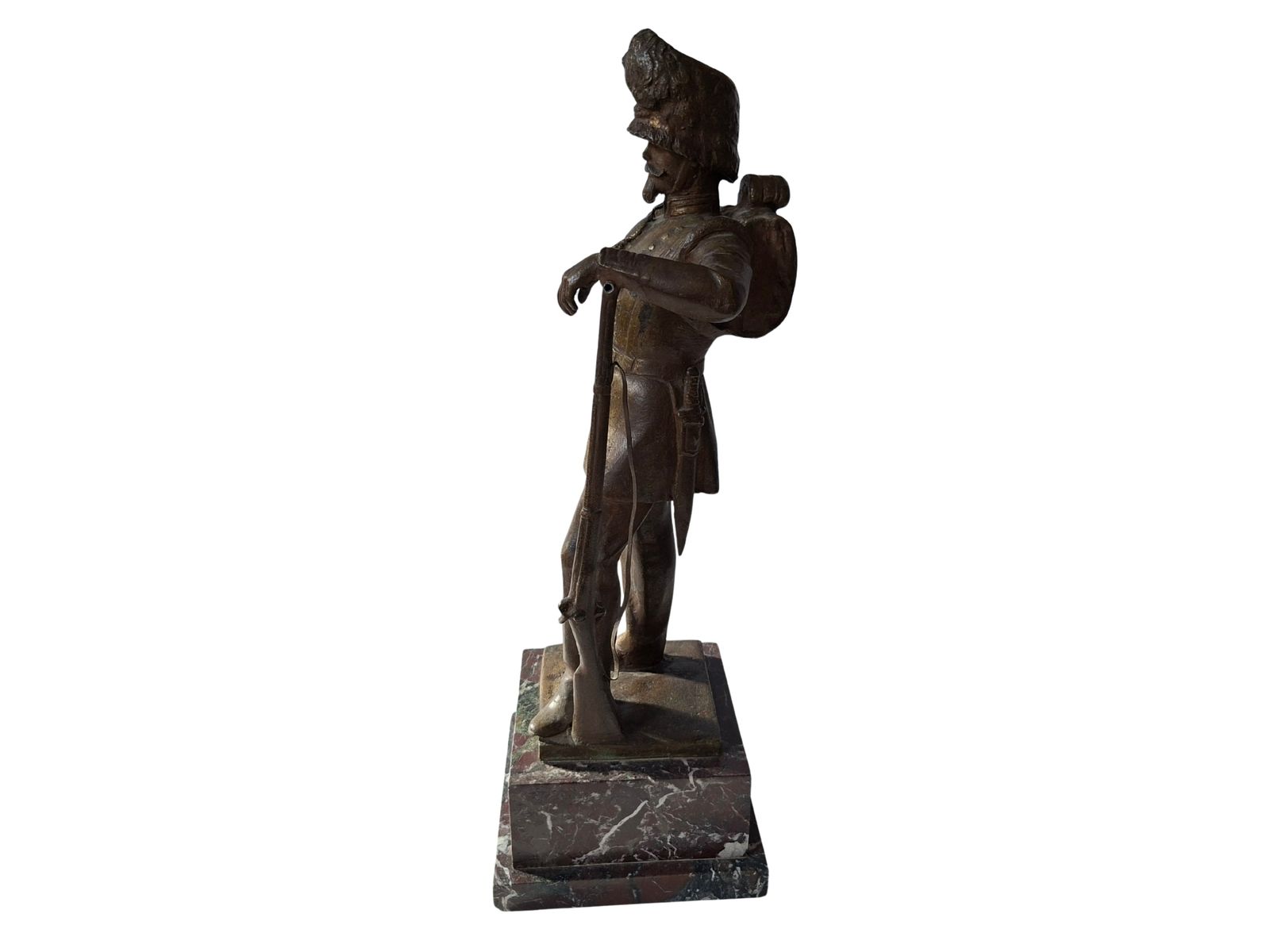 Importante Scultura In Bronzo: "Soldato" – Fonderia Laganà, Napoli (XX Secolo) photo Art