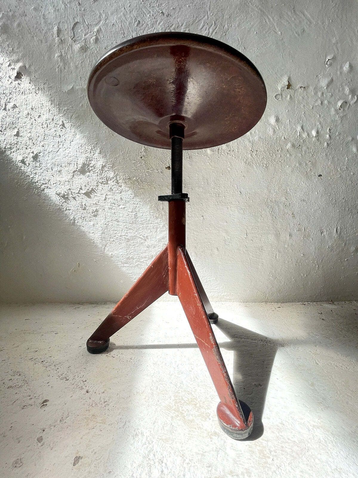 photo furniture Ab Odelberg & Olson Industriële Werkplaatskruk, Zweden, Jaren 1930