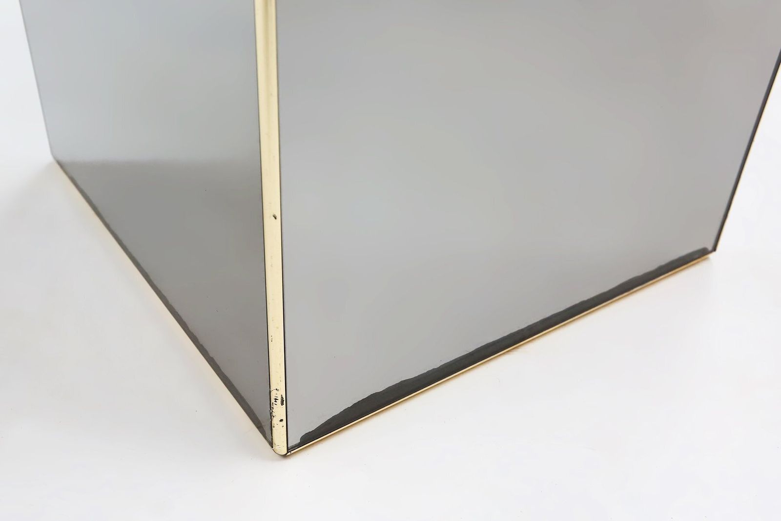 Mid‑Century Mirrored Plant Stand From Deknudt, Belgium, 1980s photo vintage