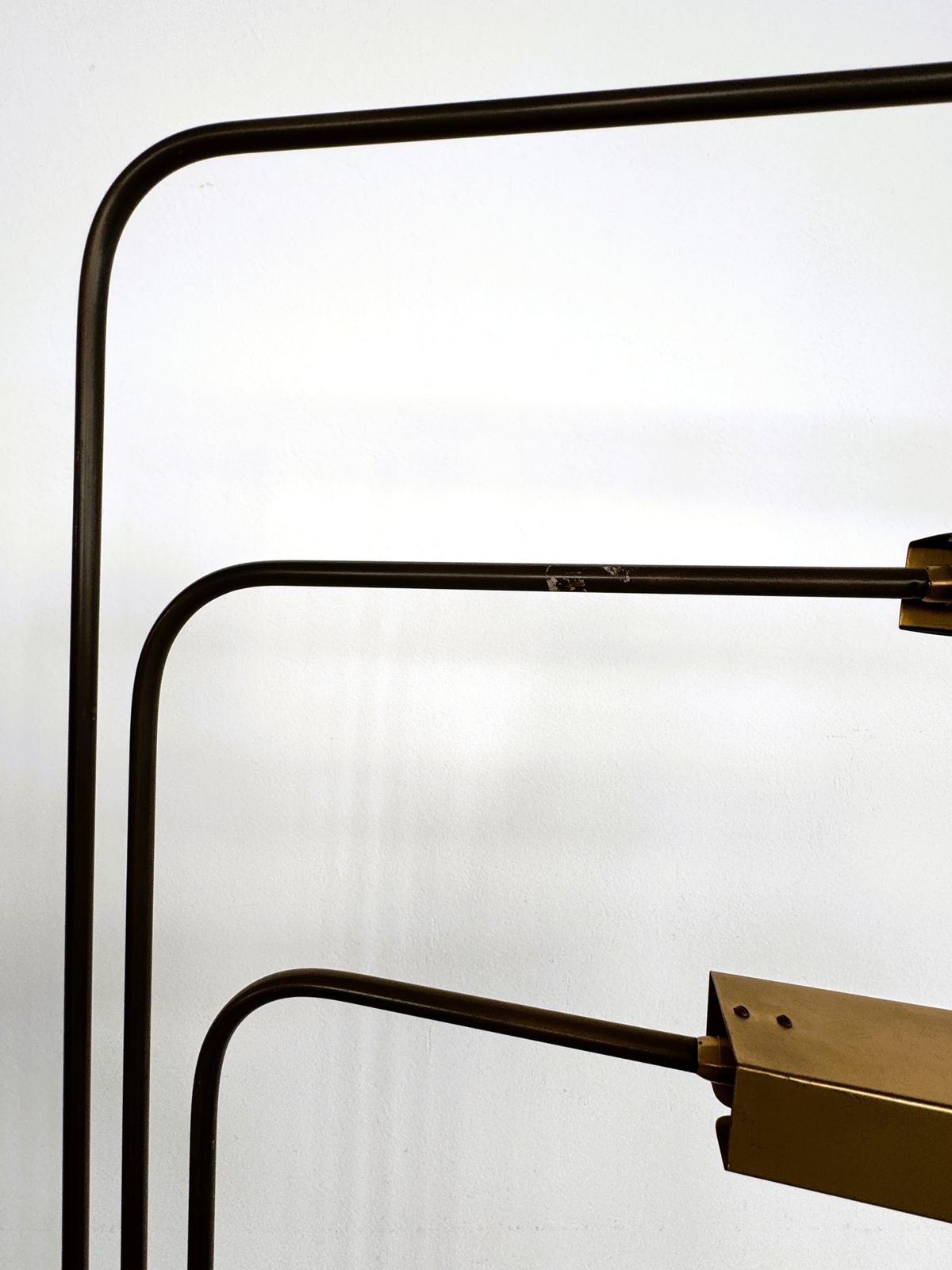 photo buy Italian Travertine And Brass Floor Lamp By Goffredo Reggiani, 1960s