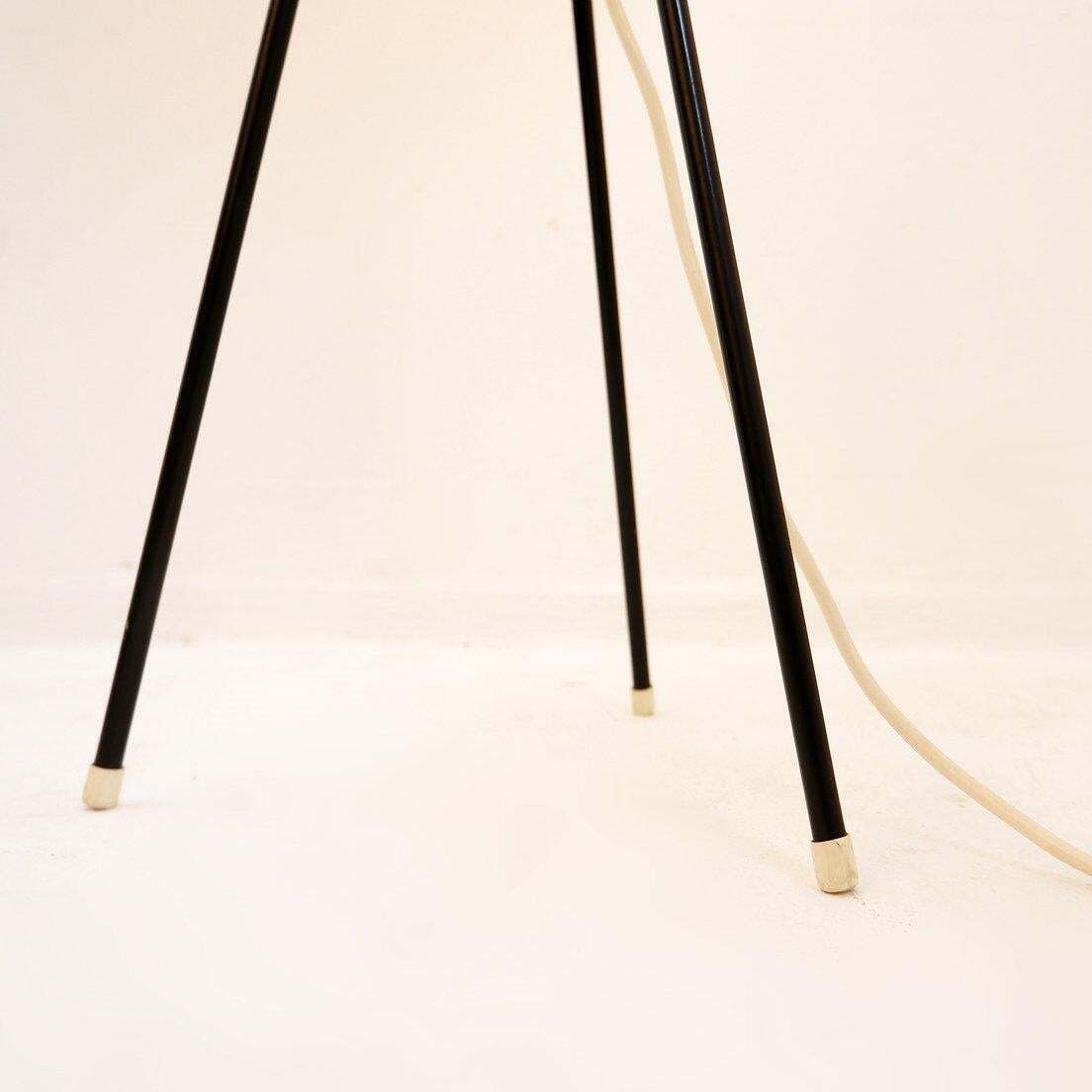 1286.0 Vintage Cocoon Tripod Floor Lamp With Brass Accents, 1960s photo