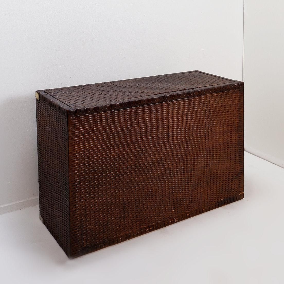photo for sale Vintage Coastal Woven Rattan Chest Of Drawers   20th