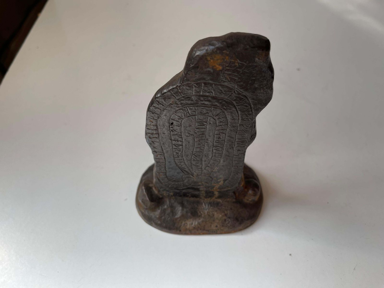 Antique Runestone Desk Ornament   Paperweight In Cast Iron, 1894 photo buy