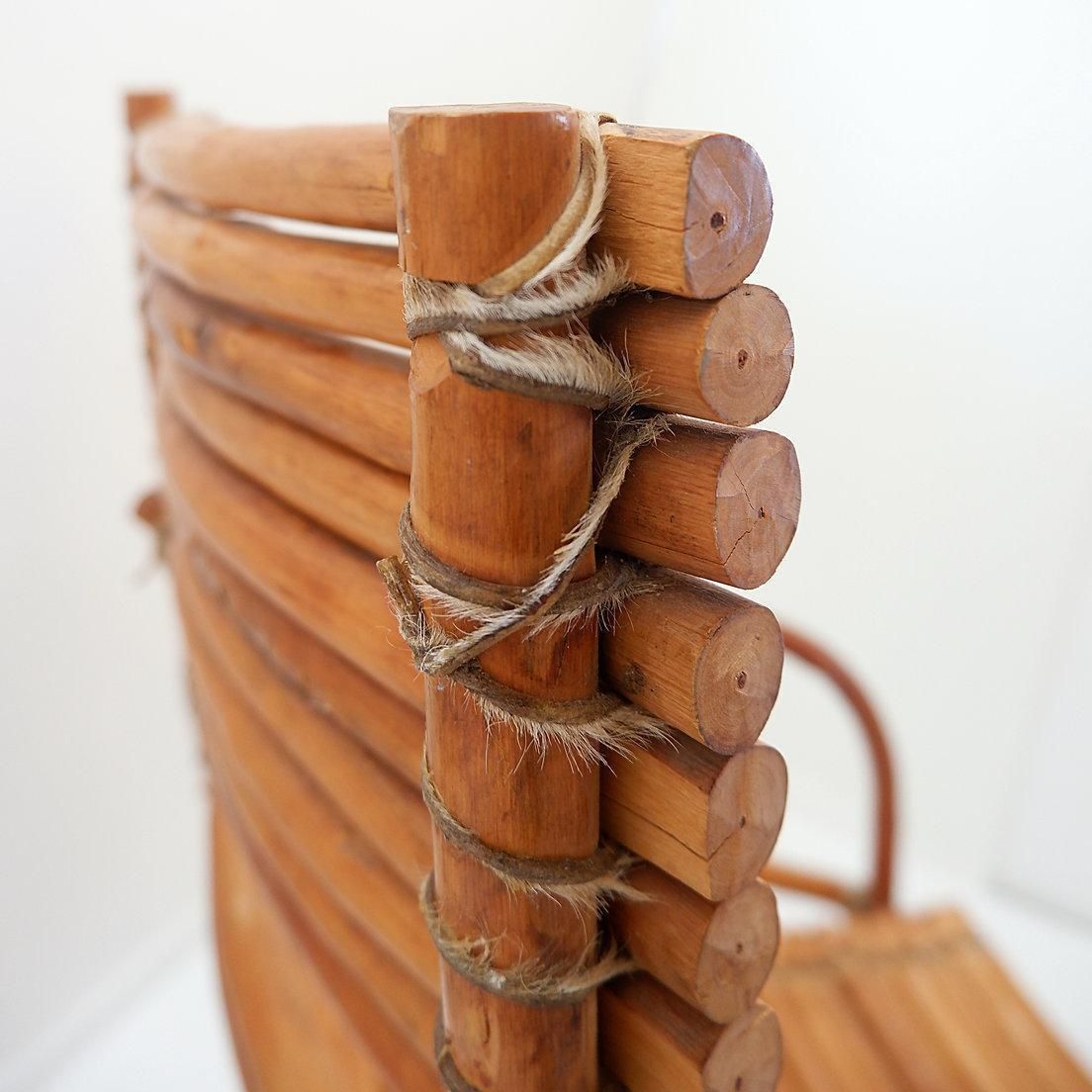 photo buy Vintage Bamboo Armchair, Mid Century Modern Wabi Sabi Design