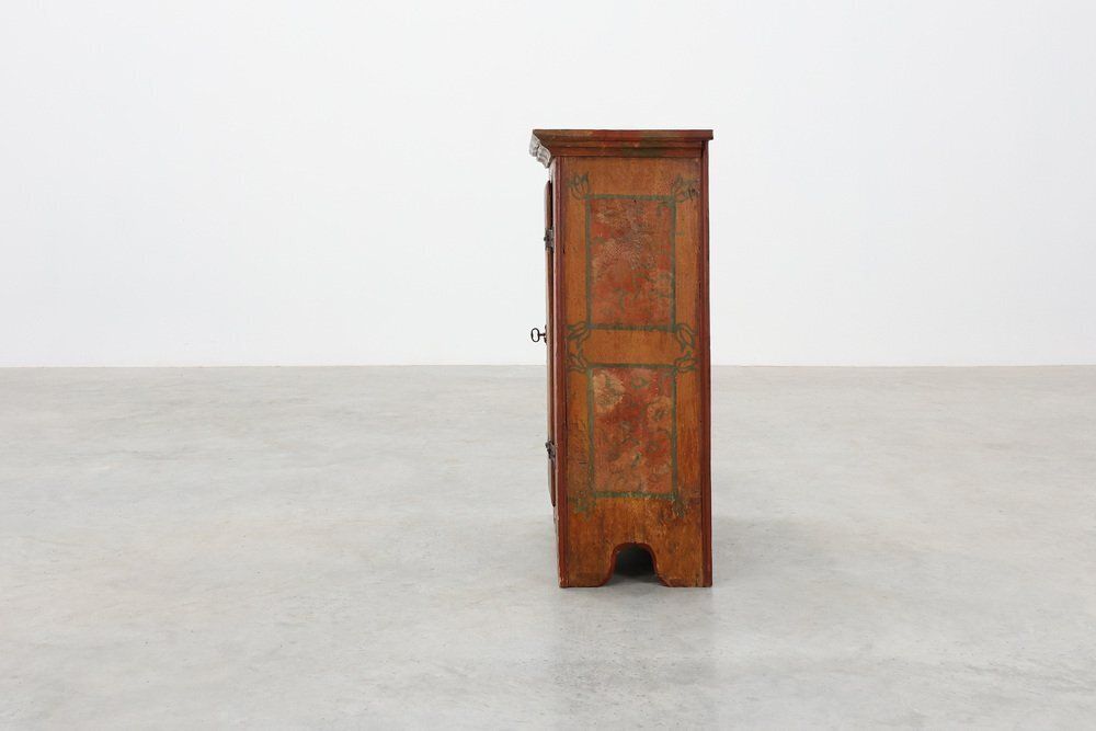 Small Antique 18th Century Oak Cabinet, France photo vintage