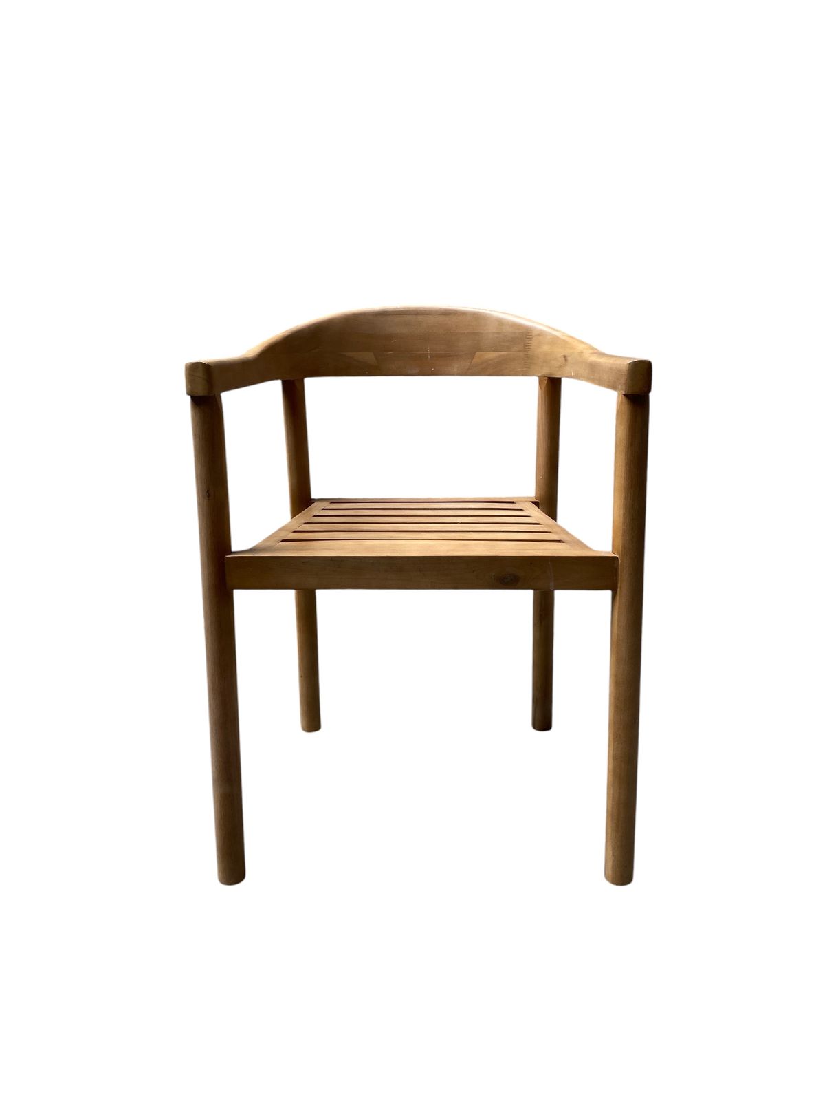 1 X Cox & Cox Wooden Deck Garden Patio Chair Curved Outdoor Dining Rrp £250