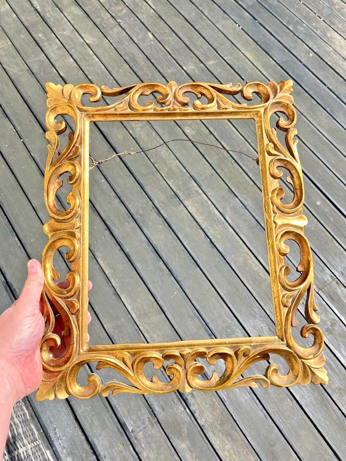 Superb Italian Ornate Giltwood Rococo Frame For Antique Picture Painting Mirror photo vinterior