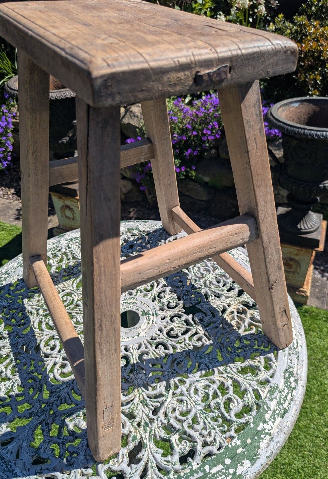 Rustic Reclaimed Vintage Elm Table/ Stool Sam Fender Delivery Available 0316. photo vinterior