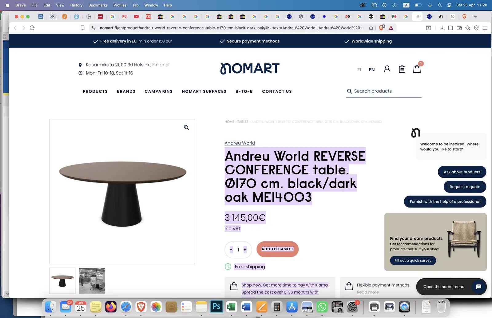 photo vinterior Round Dining Conference Lounge Table By Andreu World Made In Spain Rrp £3500