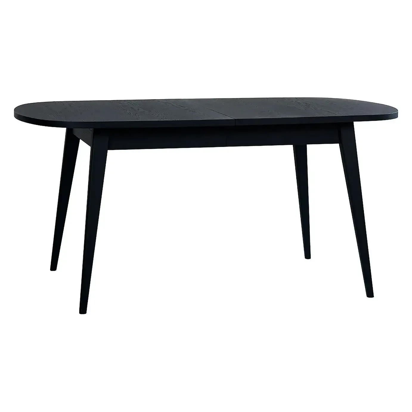 Modern Black Ash Extendable Dining Table Seats 6 8 Sleek Oval Design Rpp £550