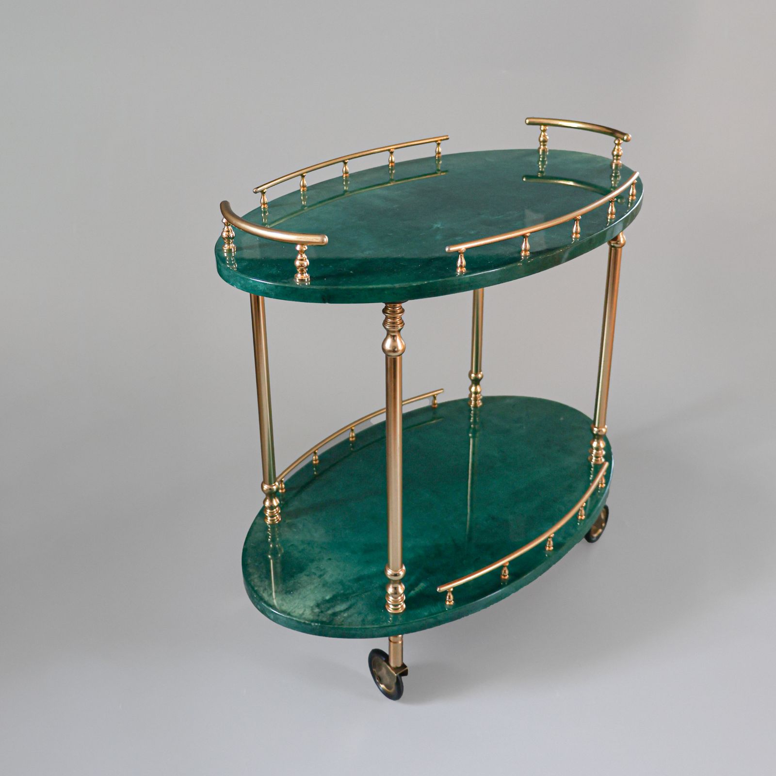 photo vintage Bar Cart By Aldo Tura, Italy, 1970s.