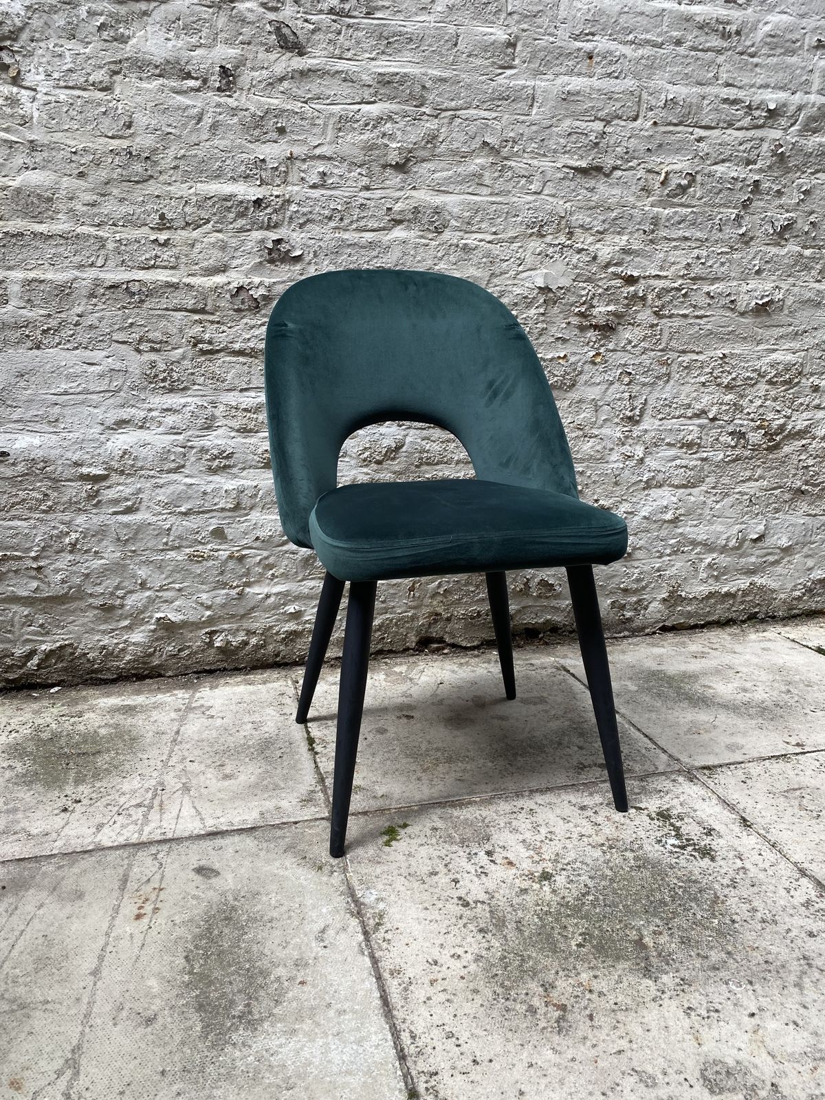 6 X Teal Blue Velvet Kitchen Dining Modern Chairs Metal Legs Rrp 1,150 photo buy